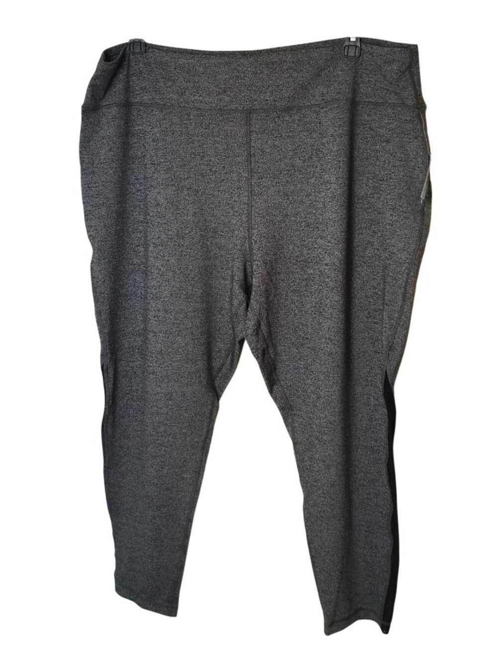 Pro Player Womens 3X Leggings Gray 7/8 Length Wicking Side Mesh Panels NEW